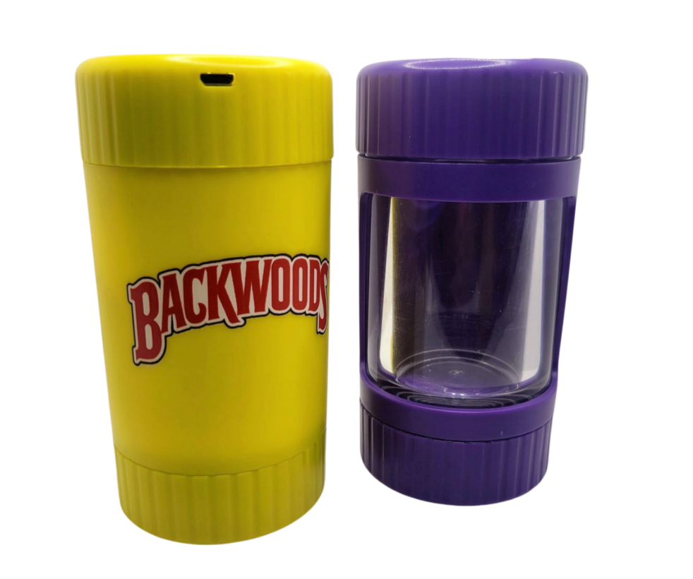 Backwoods Containers BACKWOODS GRINDER & STASH JAR W/ LIGHT – Smoke Shop